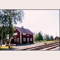 Leksboda station omkring 1972. Bild från Järnvägsmuseet. Foto: Okänd. 