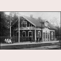 Rämshyttan station på 1920-talet. Bild från Järnvägsmuseet. Foto: Okänd. 