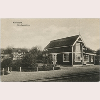 Kvillsfors station omkring 1920. Bild från Järnvägsmuseet. Foto: Okänd. 