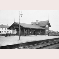Huvudsta Central station omkring 1910. Bild från Järnvägsmuseet. Foto: Ernst Blom, Västerås. 