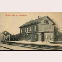 Hälleforsnäs station omkring 1912. Okänt vykort från Järnvägsmuseet. Foto: Okänd. 