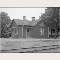 Bandet station på 1950-talet. Bild från Järnvägsmuseet. Foto: Olof Sjöholm. 