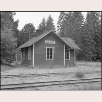 Skogs station omkring 1959. Bild från Järnvägsmuseet. Foto: Olof Sjöholm. 