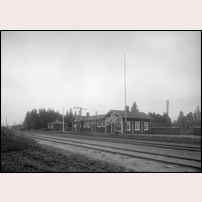Grunnebo station den 2 november 1923. Bild från Järnvägsmuseet. Foto: K.A. Wikner, Vänersborg. 