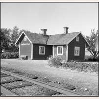 Brånnestad hållplats 1965. Bild från Järnvägsmuseet. Foto: Sven Ove Lundberg. 