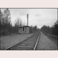 Brevik hållplats 1969, fotoriktning västerut (mot Nässjö). Bild från Järnvägsmuseet. Foto: Sven Ove Lundberg. 