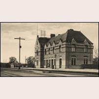 Uttersberg station 1928. Okänt vykort på bild från Järnvägsmuseet. Foto: Okänd. 