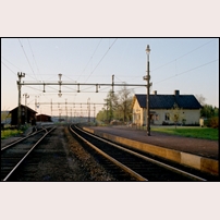 Hovsta station i maj 1969. Bild från Järnvägsmuseet. Foto: Okänd. 