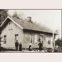 Säckestad station på 1890-talet. Bild från Järnvägsmuseet. Foto: Okänd. 