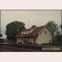 Forsheda station 1969. Bild från Järnvägsmuseet. Foto: Okänd. 