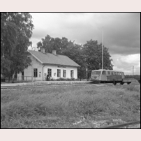 Martebo station omkring 1958. Bild från Järnvägsmuseet. Foto: Olof Sjöholm. 