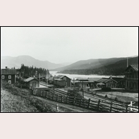 Tegefors station omkring 1908. Vykort förlag Esping & Lundell på bild från Järnvägsmuseet. Foto: Axel Lindahl. 