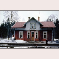 Gyttorp station den 6 april 1966.  Foto: Yngve Vikström. 