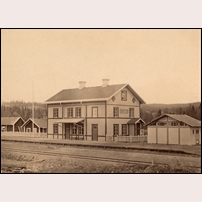 Duved station på 1890-talet. Bild från Järnvägsmuseet. Foto: Okänd. 
