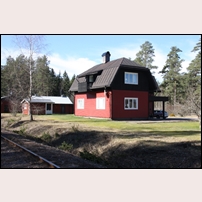 Ädelfors station den 24 mars 2020. Foto: Hans Källgren. 