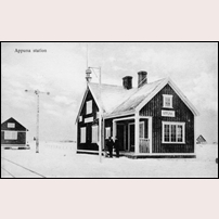 Appuna station okänt år. Bild från Järnvägsmuseet. Foto: Okänd. 