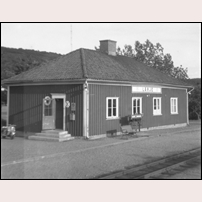 Lärje station 1958. Bild från Järnvägsmuseet. Foto: Jan Rosvall. 