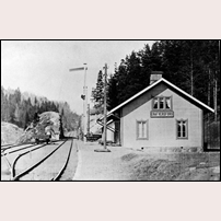 Graversfors station på 1870-talet. Bild från Järnvägsmuseet. Foto: Okänd. 