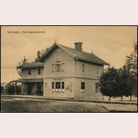 Barlingbo station omkring 1913. Bild från Järnvägsmuseet. Foto: Okänd. 