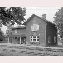 Barlingbo station omkring 1958. Bild från Järnvägsmuseet. Foto: Olof Sjöholm. 