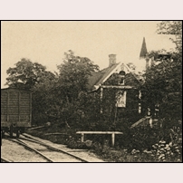 9 Borggård 1902. Okänt vykort på bild från Järnvägsmuseet. Foto: Okänd. 