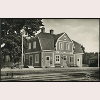 Mörlunda station på 1930-talet. Bild från Järnvägsmuseet. Foto: K.A. Holmér, Virserum. 