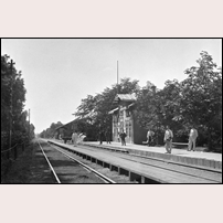Lagmansholm station okänt år. Bild från Järnvägsmuseet. Foto: Karl Wassberg. 