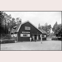 Stensjön station omkring 1920. Bild från Järnvägsmuseet. Foto: K.A. Holmér. 