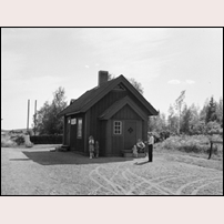 Alkullen hållplats omkring 1950. Bild från Järnvägsmuseet. Foto: Eric Lundquist. 