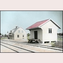 Hilleby station, bilden är tagen senast 1949. Bild från Västernorrlands museum. Foto: Viktor Lundgren. 