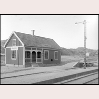 Häggvall station okänt år, troligen på 1910-talet. Bild från Järnvägsmuseet. Foto: Okänd. 