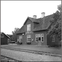 Brastad station på 1940-talet. Bild från Järnvägsmuseet. Foto: Seved Walther. 
