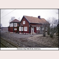 Äng station den 26 april 1986.  Foto: Erik Forss. 