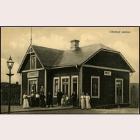 Obbhult station 1911 - 1919. Okänt vykort på bild från Järnvägsmuseet. Foto: Okänd. 