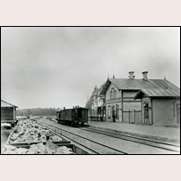 Söderfors station omkring 1880. Bild från Järnvägsmuseet. Foto: Okänd. 