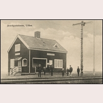 Ulvåsa station omkring 1920. Okänt vykort på bild från Järnvägsmuseet. Foto: A. Ohrlander. 
