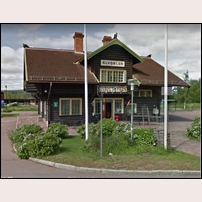 Älvdalen station, numera turistbyrå i juni 2019. Bild från Google Streetview. Foto: Okänd. 