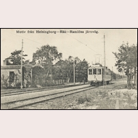 Triangeln banvaktsstuga (och station?) omkring 1910. Okänt vykort på bild från Järnvägsmuseet. Foto: Okänd. 