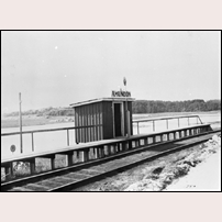 Amundön hållplats okänt år. Bild från Järnvägsmuseet. Foto: Okänd. 