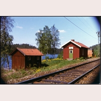 Kälvattnet hållplats 1970. Bild från Järnvägsmuseet. Foto: Okänd. 
