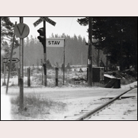 Stav hållplats (nätt och jämnt) på 1950- eller 1960-talet. Bild från Järnvägsmuseet. Foto: Okänd. 