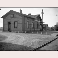 Kvarnby station den 25 september 1946. Bild från Järnvägsmuseet. Foto: L. Ramstedt. 