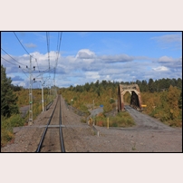 Kalixforsbroarna den 3 september 2012 med den gamla f.d. järnvägsbron till höger. Foto: Peter Berggren. 