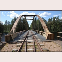 Bron över Ore älv ett par kilometer öster om Furudals station den 28 maj 2021. Foto: Olle Thåström. 