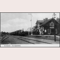 Kvicksund station på 1880- eller 1890-talet. Okänt vykort från Järnvägsmuseet. Foto: Okänd. 