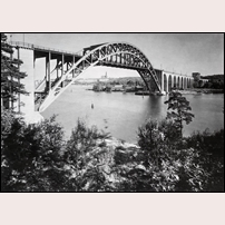 Årstabron i maj 1935. Foto mot nordväst. Bild från Järnvägsmuseet. Foto: Okänd. 