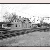 Säter station 1962. Bild från Järnvägsmuseet. Foto: Lennart Welander. 