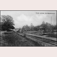 Nynäs havsbad hållplats okänt år. Okänt vykort på bild från Järnvägsmuseet.
 Foto: Okänd. 