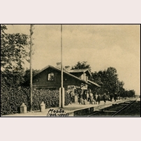 Mosås station, första stationshuset okänt år före 1906. Bild från Järnvägsmuseet. Foto: Okänd. 