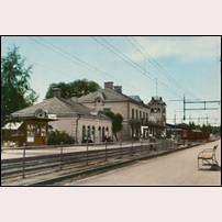 Frövi station omkring 1956. Bild från Järnvägsmuseet. Foto: Okänd. 